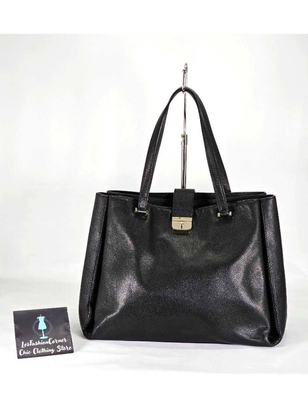 Kate Spade New York Women's Black Leather Lovett Street Palma Tote Bag Large 187